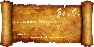 Zsivanov Olinda névjegykártya